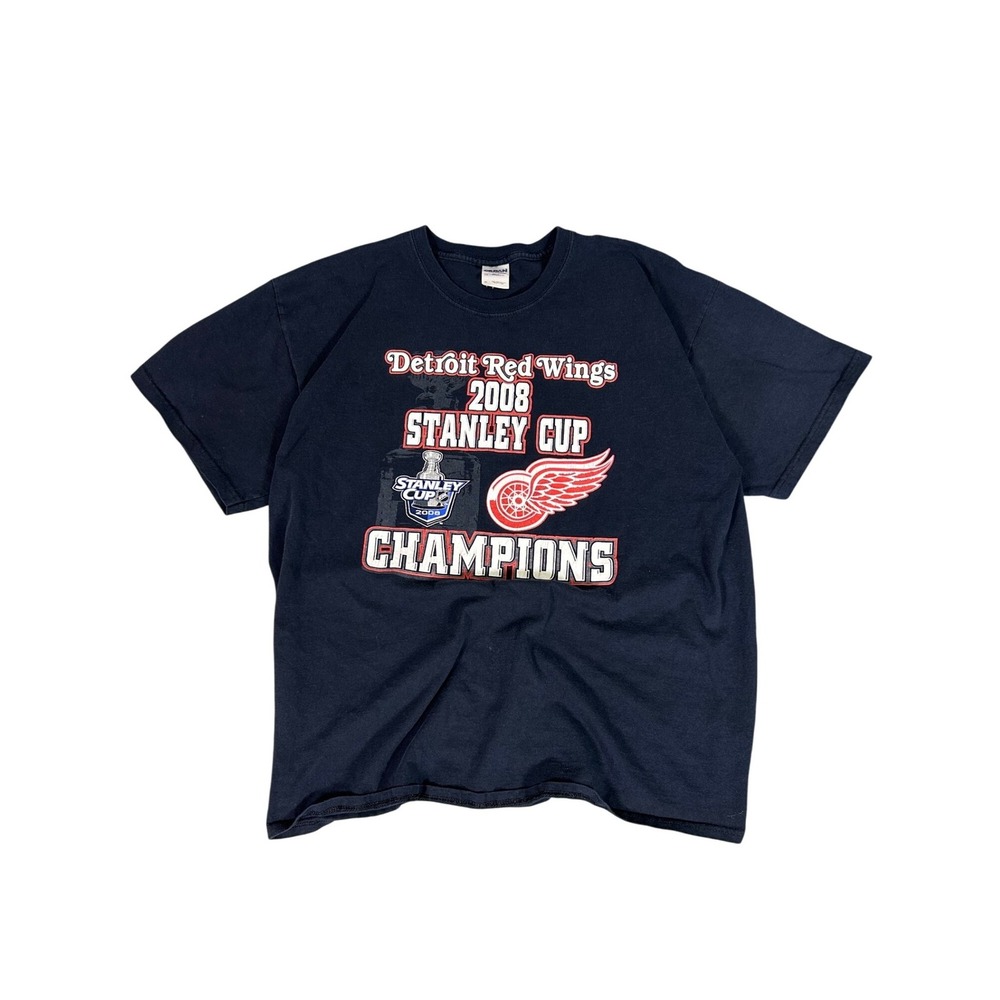Detroit Red Wings 2008 Stanley Cup Champions T-Shirt NHL Hockey Mens XL